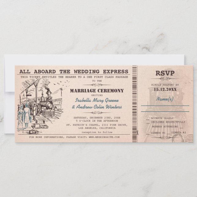 Wedding Express Wedding Invitation (Front)