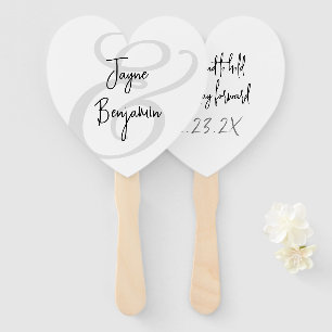 Wedding Fan Have and Hold Saying Neutral