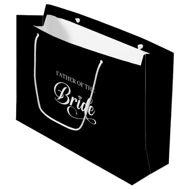 Wedding Father of Bride Gift Bag (Front Angled)