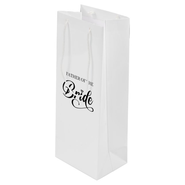 Wedding Father of Bride Gift Bag (Front Angled)