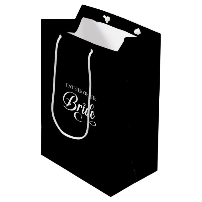 Wedding Father of Bride Gift Bag (Front Angled)