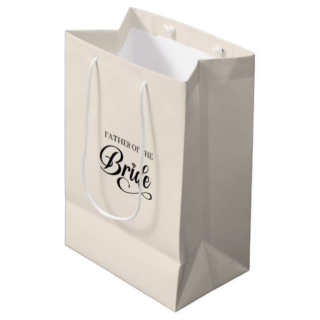 Wedding Father of Bride Gift Bag (Front Angled)