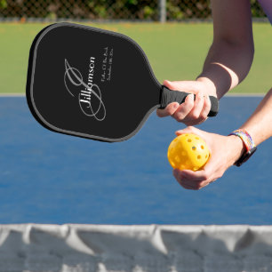 Wedding Father Of The Bride Gift Classic Monogram Pickleball Paddle