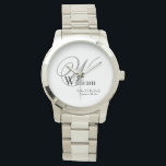 Wedding Father Of The Bride Gift Monogram Classic Watch<br><div class="desc">Wedding Father Of The Bride Gift Monogram Classic Watch. Click personalize this template to customize it with the Monogram initial, the name and the marriage date quickly and easily. Wedding Father Of The Bride Gift Monogram Classic Watch, is part of the Parent Gifts Collection in this store. 30 Day Money...</div>