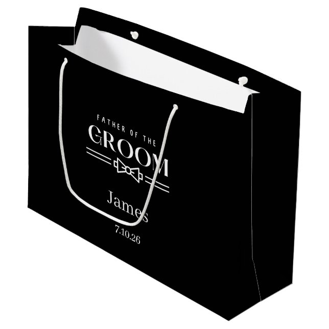 Wedding Father of the Groom Gift Bag (Front Angled)