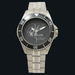 Wedding Father Of The Groom Gift Monogram Sporty  Watch<br><div class="desc">Wedding Father Of The Groom Gift Monogram Sporty Watch. Click personalize this template to customize it with the monogram initial, the name, and the wedding date quickly and easily. Wedding Father Of The Groom Gift Monogram Sporty Watch, is part of the Parent Gifts Collection, with a matching Father Of The...</div>