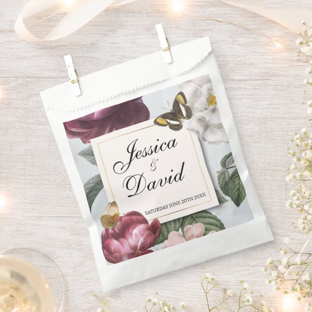 Wedding Favor Bags Bloom Floral Flower Butterfly  (Clipped)