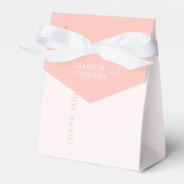 WEDDING FAVOR BOX IN PINK BLUSH (Front Side)