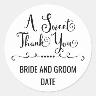 WEDDING FAVOR STICKER | A Sweet Thank You