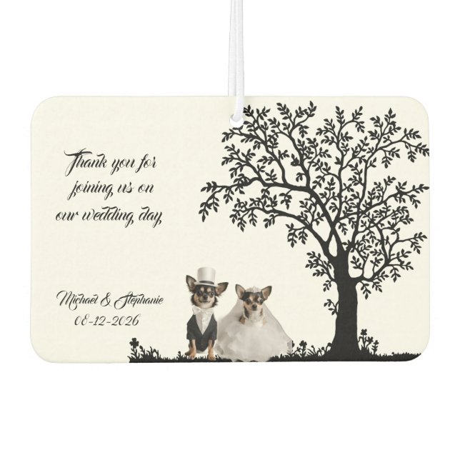 Wedding Favour  Air Freshener (Front)