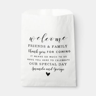 Wedding favour bag personalized thank you