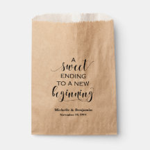 Wedding Favour Bag - Sweet Ending to New Beginning