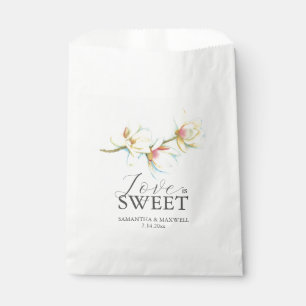 Wedding Favour Bags Love Is Sweet White Flowers