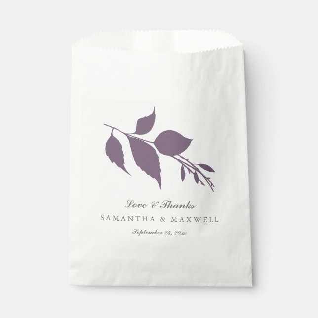 Wedding Favour Bags Love & Thanks Modern (Front)
