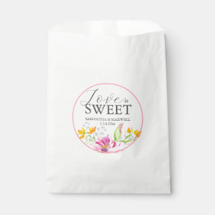 Wedding Favour Bags Watercolor Flowers
