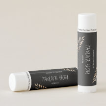 Wedding Favour Black Elegant Lip Balm