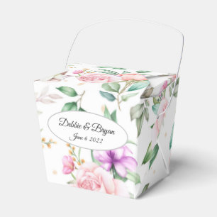 Wedding Favour Box-Floral Print Favour Box