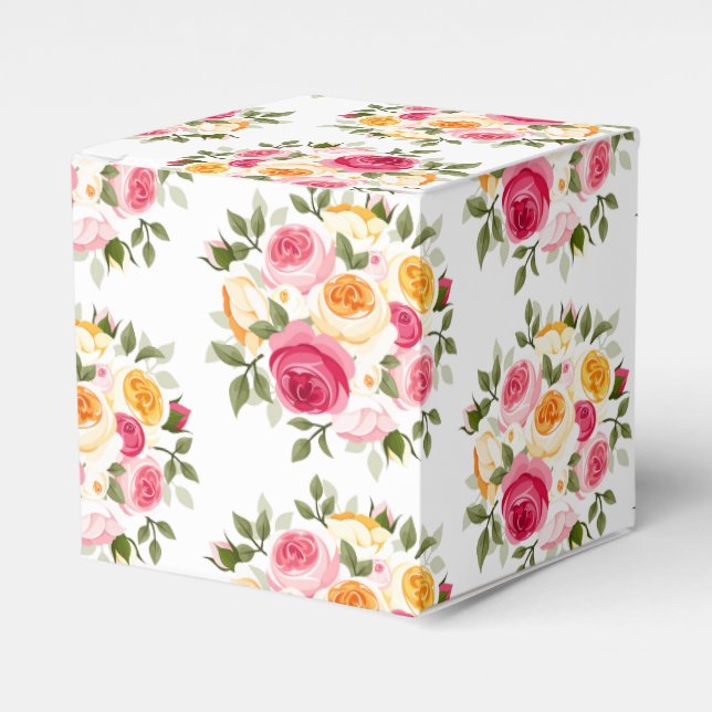 Wedding Favour Box-Flowers Favor Box (Front Side)