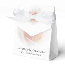 Wedding Favour Boxes Peach Pink Rosebud