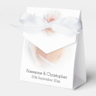 Wedding Favour Boxes Peach Pink Rosebud