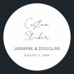 Wedding Favour Bridesmaid Shower Made For You Gift Classic Round Sticker<br><div class="desc">Wedding Favour Bridesmaid Shower Made For You Gift Classic Round Sticker</div>