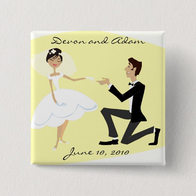 Wedding Favour Button (Front)