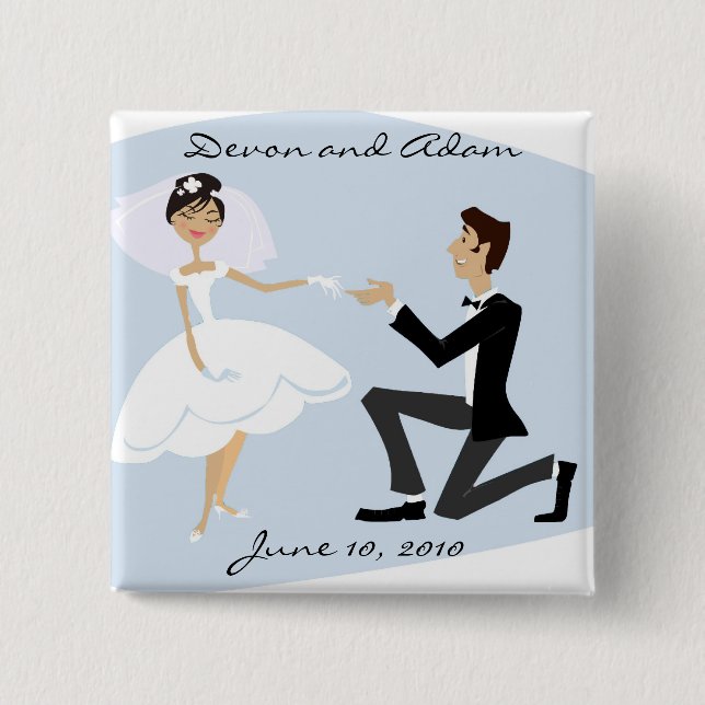 Wedding Favour Button (Front)