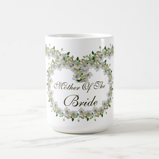 Wedding Favour Elegant Roses Mother of the Bride Coffee Mug (Center)