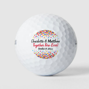 Wedding Favour Fun Colourful Confetti Golf Balls