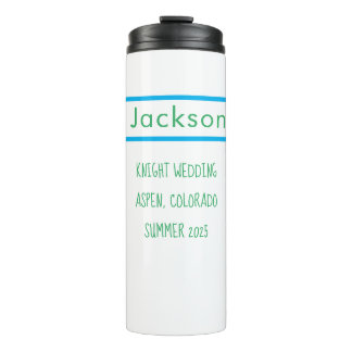 Wedding favour. Groomsman gift.  Thermal Tumbler