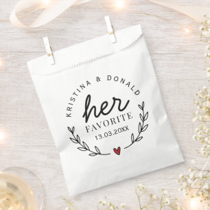 Wedding Favour Her Favourite  Favour Bag
