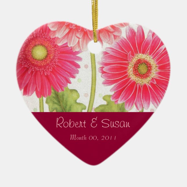 Wedding Favour Keepsake Ceramic Ornament (Front)