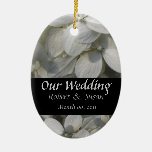 Wedding Favour Keepsake Ceramic Ornament (Front)