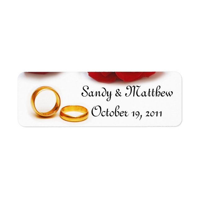 Wedding Favour Labels (Front)