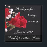 Wedding Favour Magnets<br><div class="desc">One of our most popular designs on magnets to give a wedding favour! All text is fully customizable by you to suit your needs.</div>