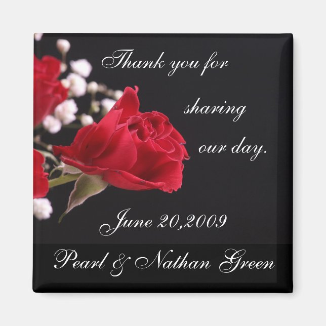 Wedding Favour Magnets (Front)