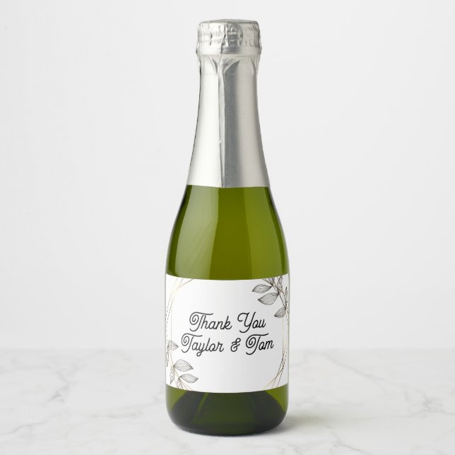 Wedding favour mini bottle labels (Front)