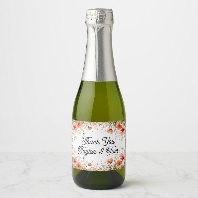 Wedding favour mini bottle labels (Front)