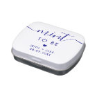 Wedding Favour Mints Candy, Navy Mint to Be Label