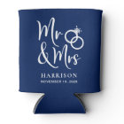 Wedding Favour Mr and Mrs Navy Blue