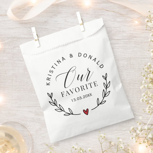 Wedding Favour Our Favourite Favour Bag (Clipped)