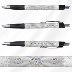 Wedding Favour PENS Personalized. Diamond Pens