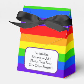 Wedding Favour - Personalizable Rainbow Design Favor Box