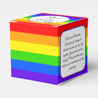 Wedding Favour - Personalizable Rainbow Design Favor Box