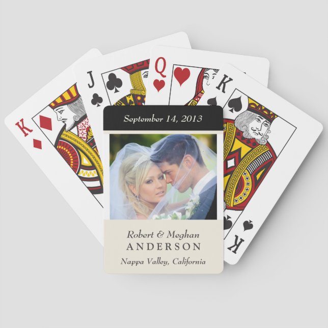 Wedding Favour Personalized Photo Playing Cards (Back)