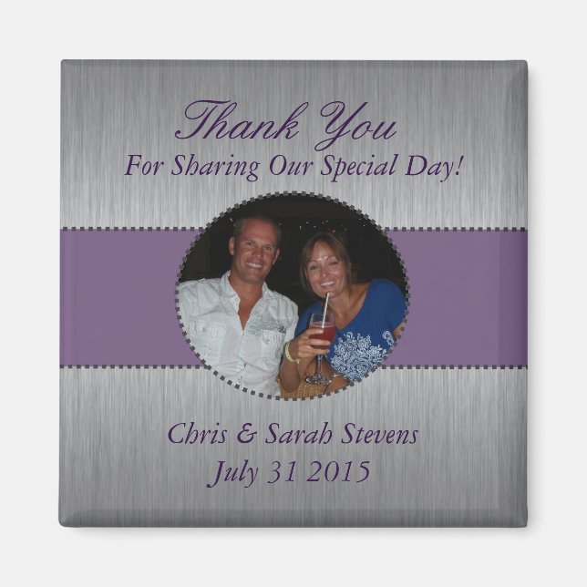 Wedding Favour Picture Magnet (Front)