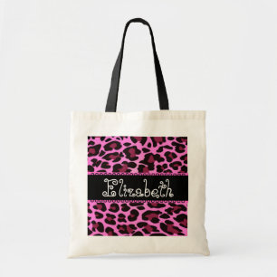 Wedding Favour Pink Black Leopard Bridesmaid Bag