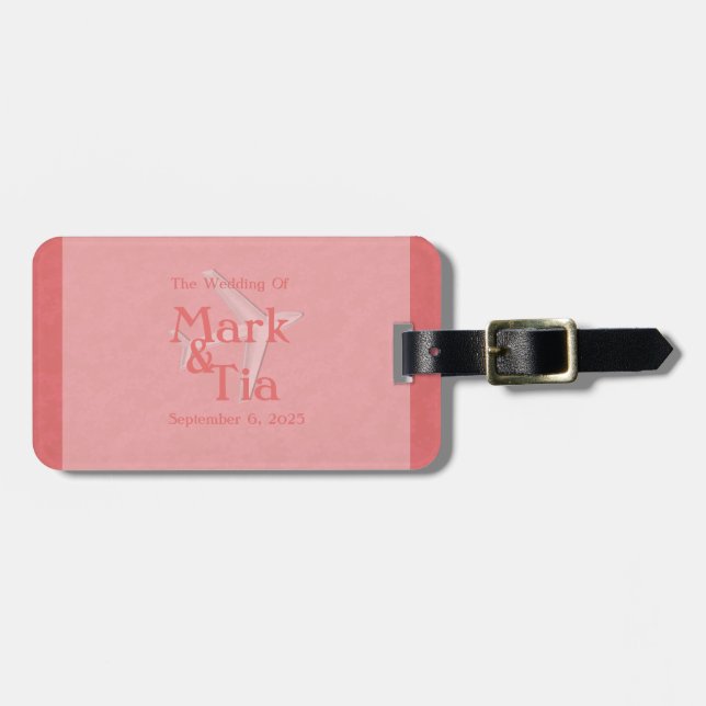 Wedding Favour Seating Chart Guide Luggage Tag (Front Horizontal)