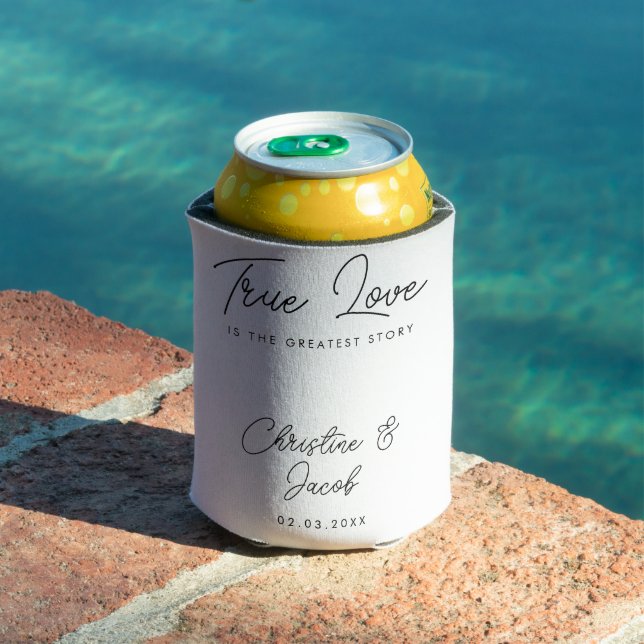 wedding favour simple elegant modern cosy can cooler (In Situ Pool)