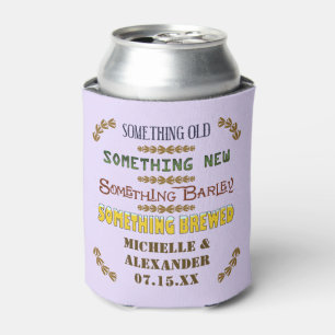 Wedding Favour Something Brewed Personalized Beer Can Cooler